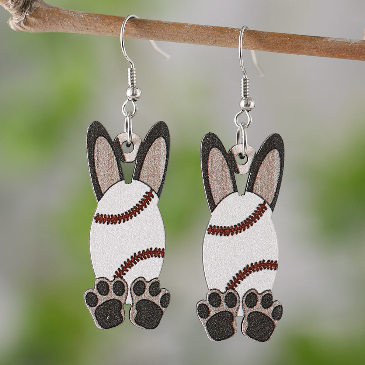 Wholesale  Easter football baseball rugby basketball egg rabbit dwarf pendant earrings