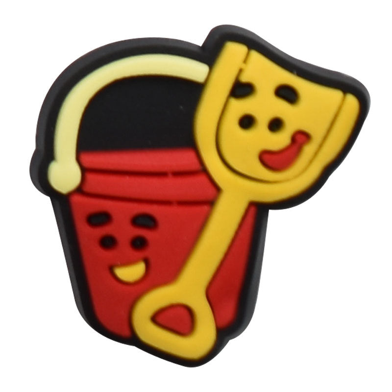 Wholesale  Random 100pcs cartoon PVC Soft Rubber Shoe Buckle Decoration