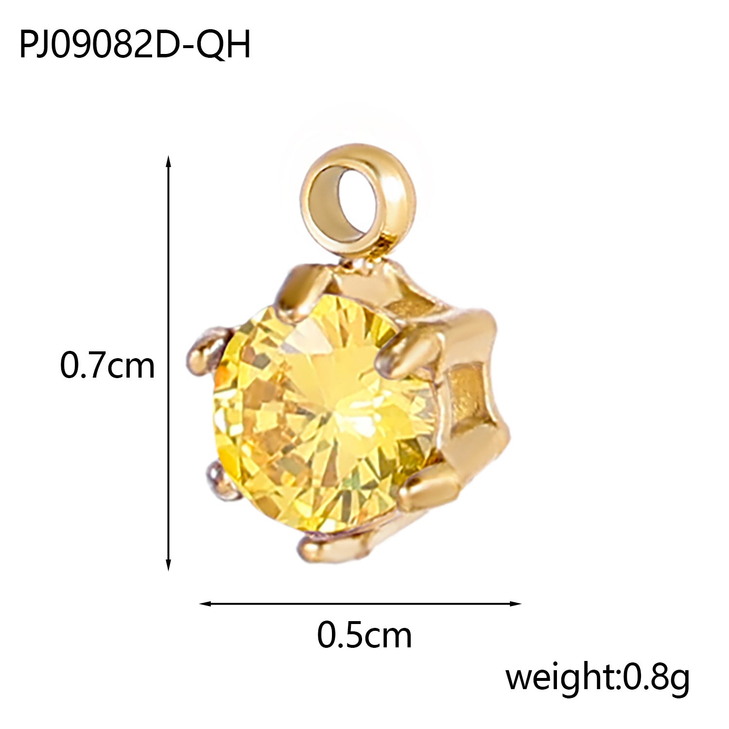 Wholesale stainless steel zircon small pendant