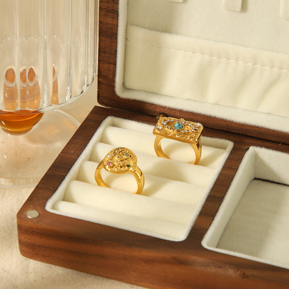 Wholesale Vintage design fashion ring Devil Eye Ring Stainless Steel Rings