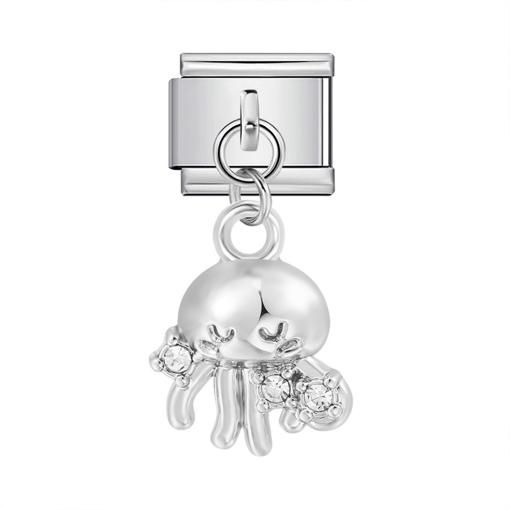 Wholesale Italian Charm Bracelet 9mm DIY Marine life Creative Stainless Steel Composable Bracelet