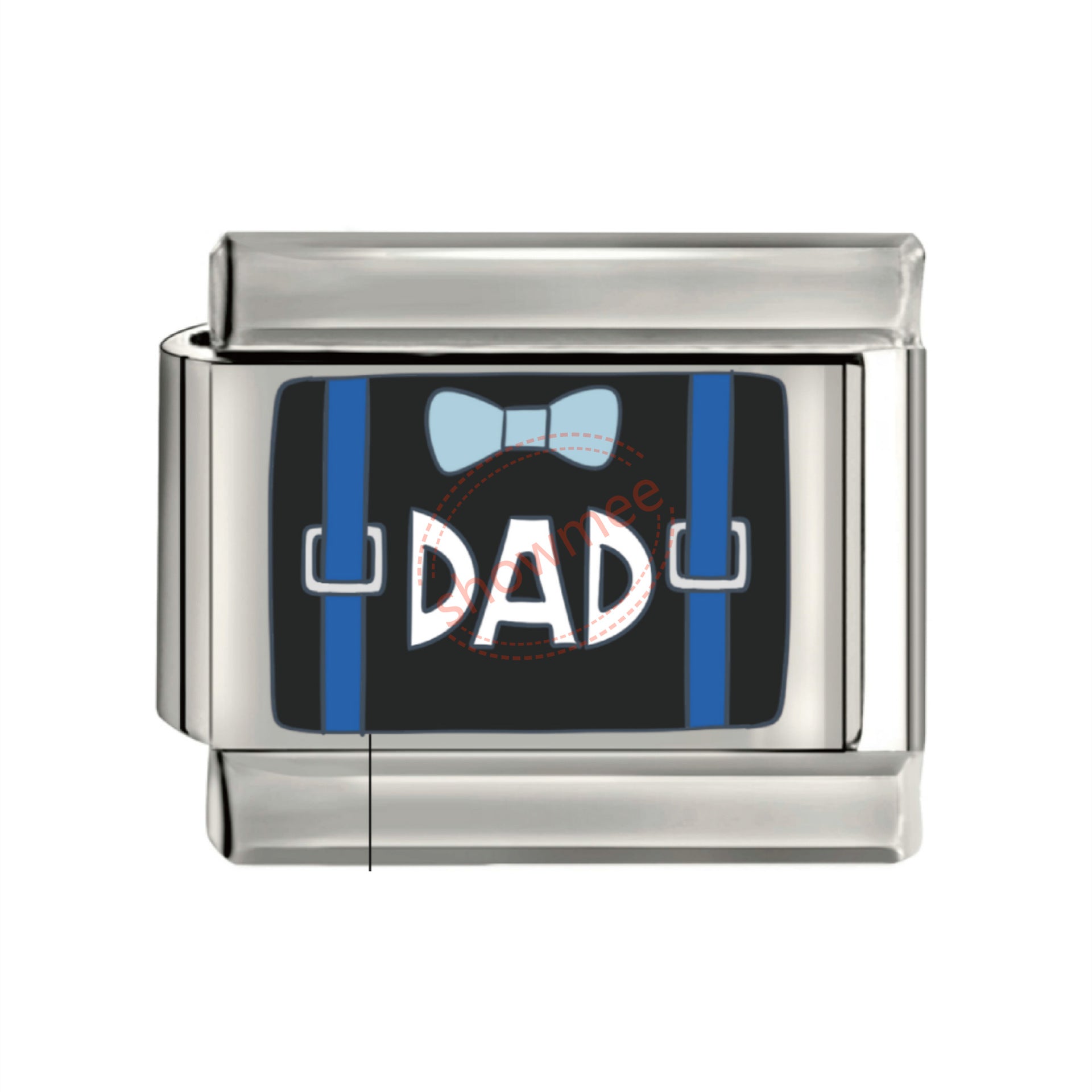 Wholesale 10pcs Italian Charm Bracelet 9mm DIY Splicing Father's Day Elements Titanium Steel Composable Bracelet