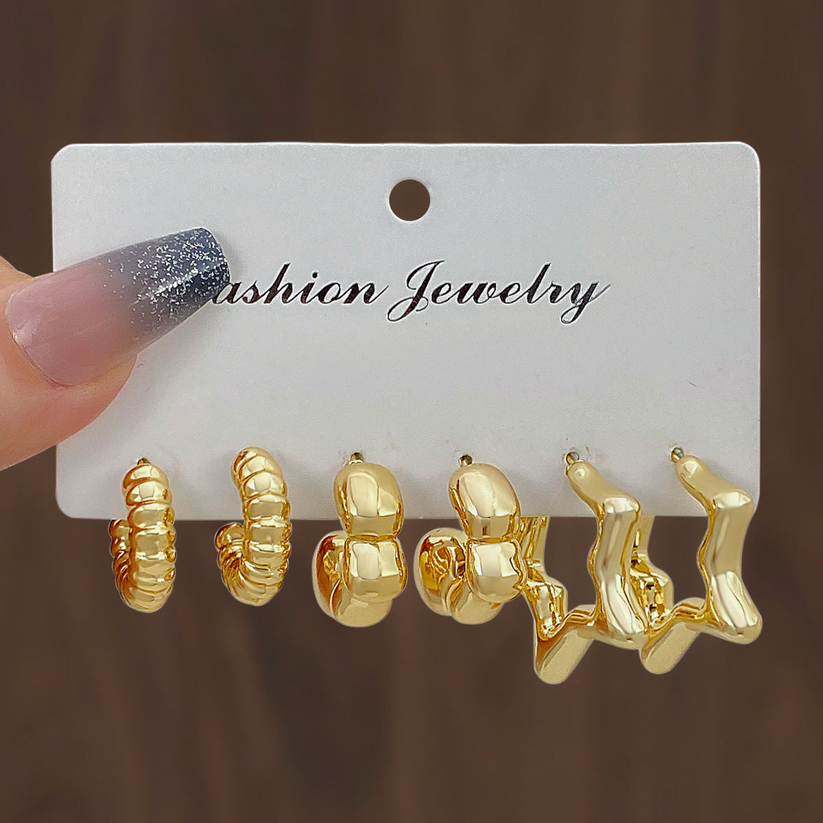 Wholesale Double twist earring set