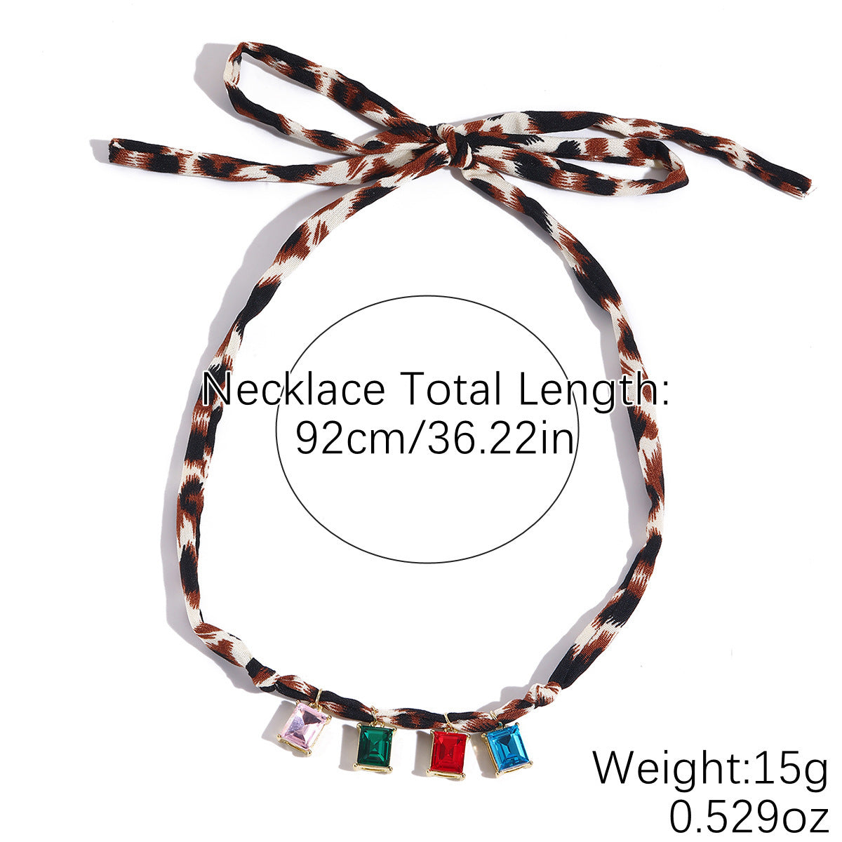 Wholesale Niche Design Leopard Print Necklace Alloy Pendant Retro High-End Silk f Leopard Print Necklace