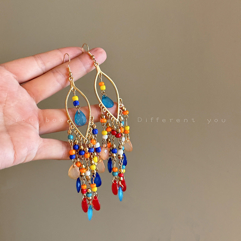 Wholesale Bohemian Tassel Beaded Earrings