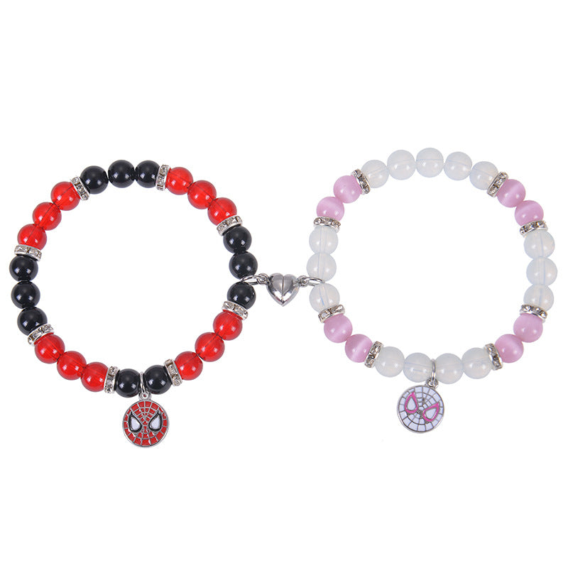 Wholesale Spider Pendant Natural Cat's Eye Crystal Bracelet ACC-BT-Duoy006