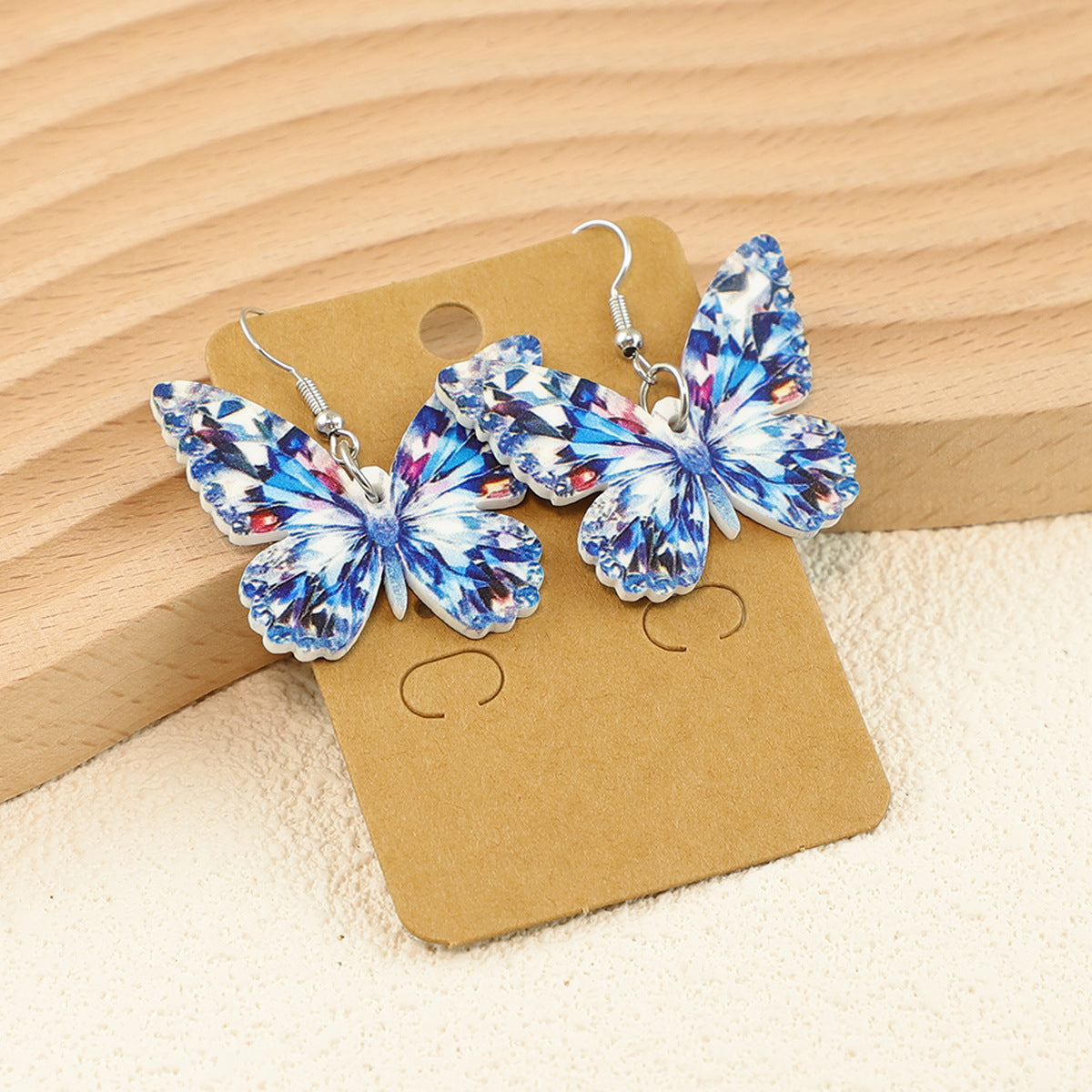 Wholesale Bohemian  colorful butterfly water drop sunflower acrylic earrings