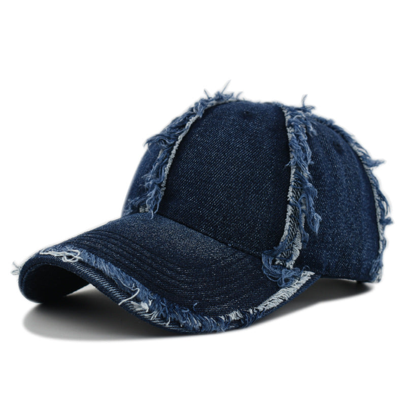 Wholesale Denim Ruffed Soft Top Baseball Cap