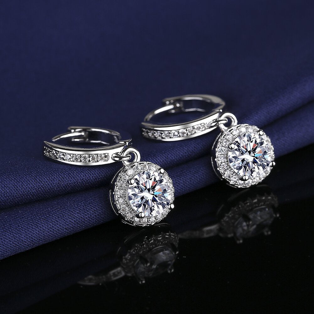 Wholesale Copper and zircon earrings