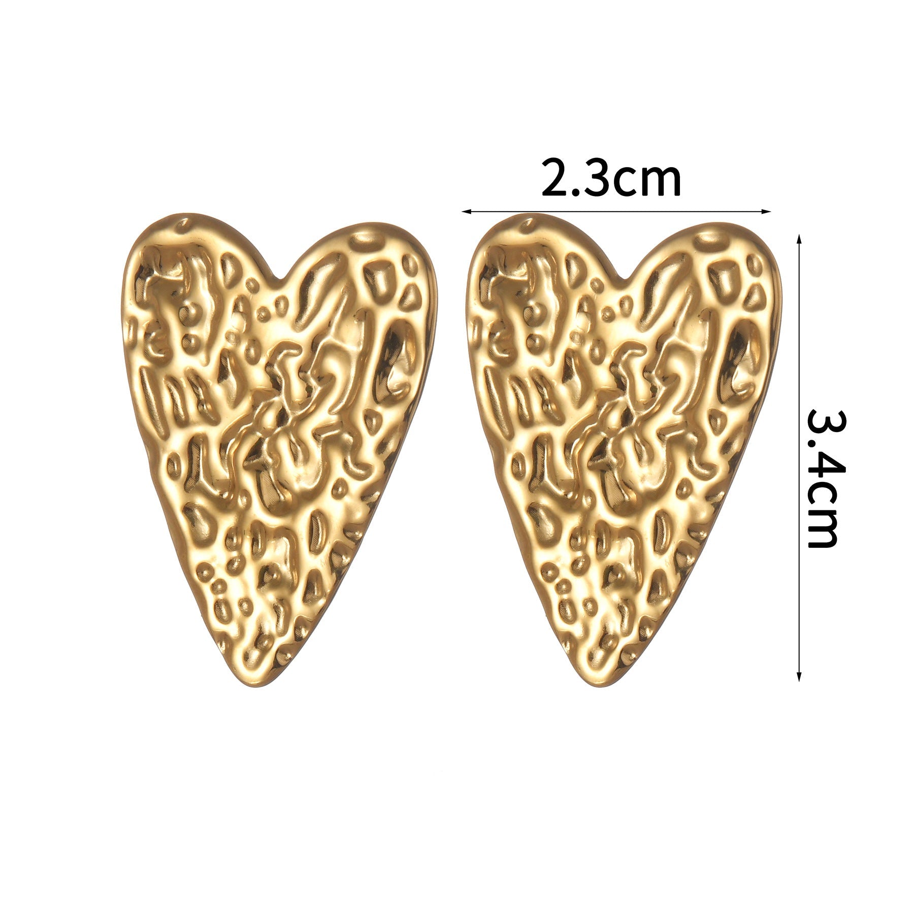 Wholesale stainless steel 18K gold plated earrings