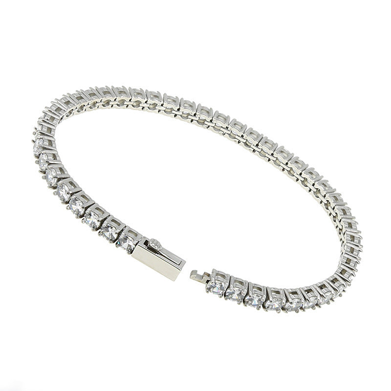 Wholesale Titanium Steel 3MM 4MM 5MM Inlaid Zircon Bracelet