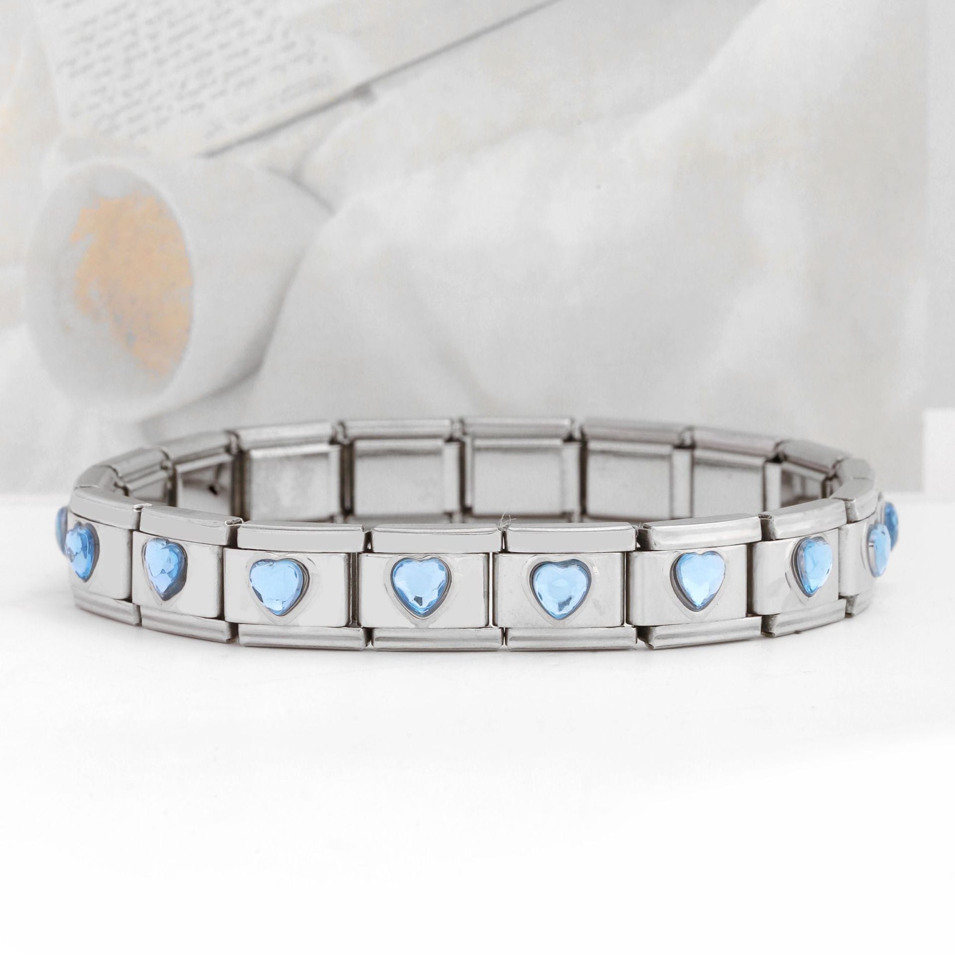 Wholesale Italian Charm Bracelet 9mm DIY Spliced Removable Stainless Steel Love Composable Bracelet ACC-BT-XY017