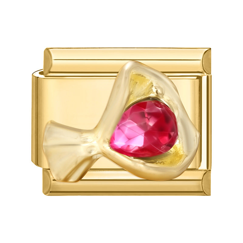 Wholesale Italian Charm Bracelet 9mm DIY Splicing Gold  Stainless Steel Composable Bracelet