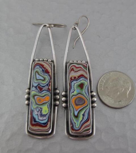 Wholesale Vintage Square Marble Pattern Alloy Earrings Fashion Jewelry Accessory for Gift and Party
