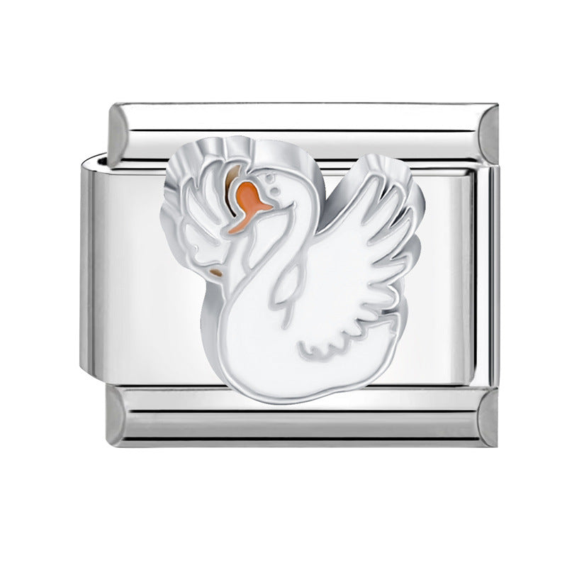 Wholesale Italian Charm Bracelet 9mm DIY Splicing Insect Series Stainless Steel Composable Bracelet