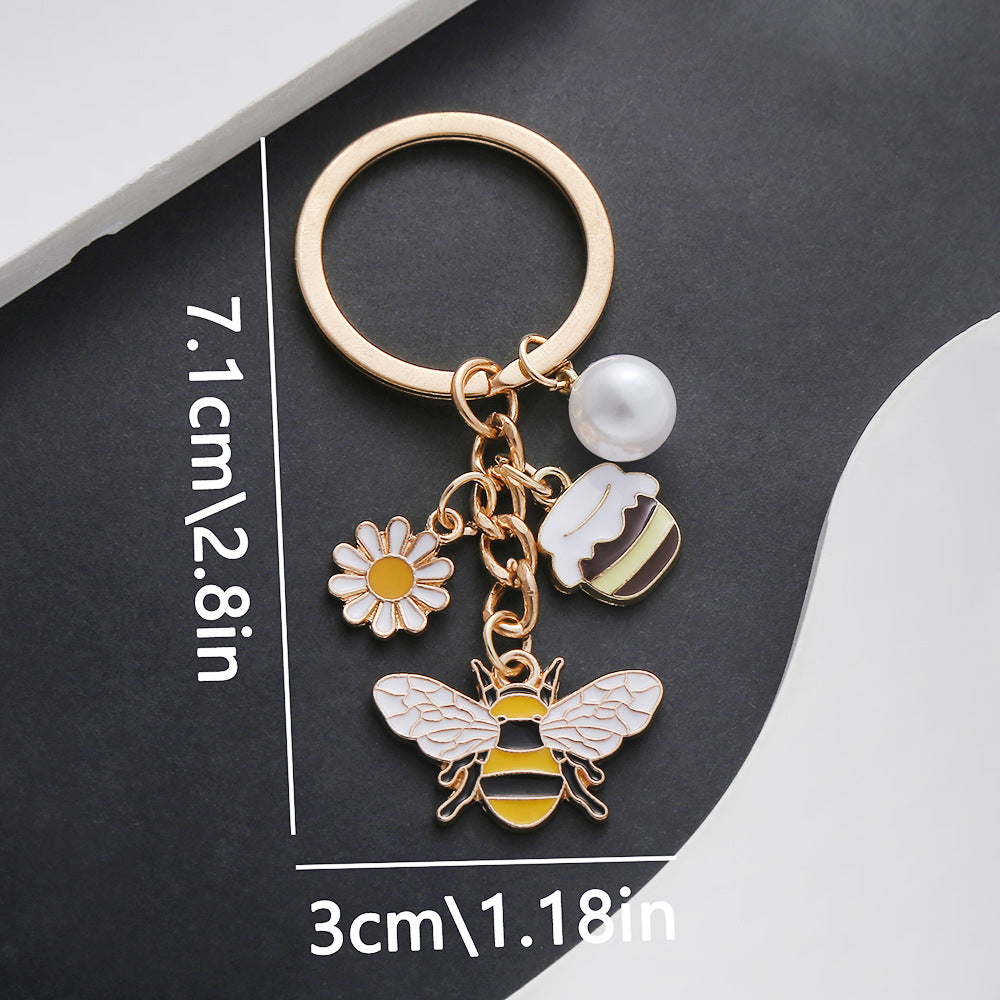 Wholesale Pearl Daisy Honey Accessories Keychain ACC-KC-Luneng009