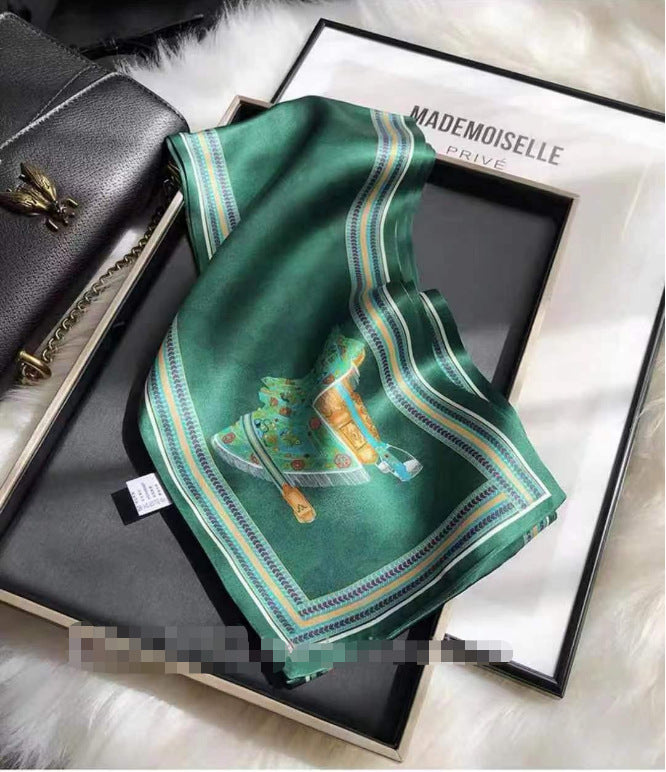 Wholesale  Narrow Silk f Long Retro Silk Scarf