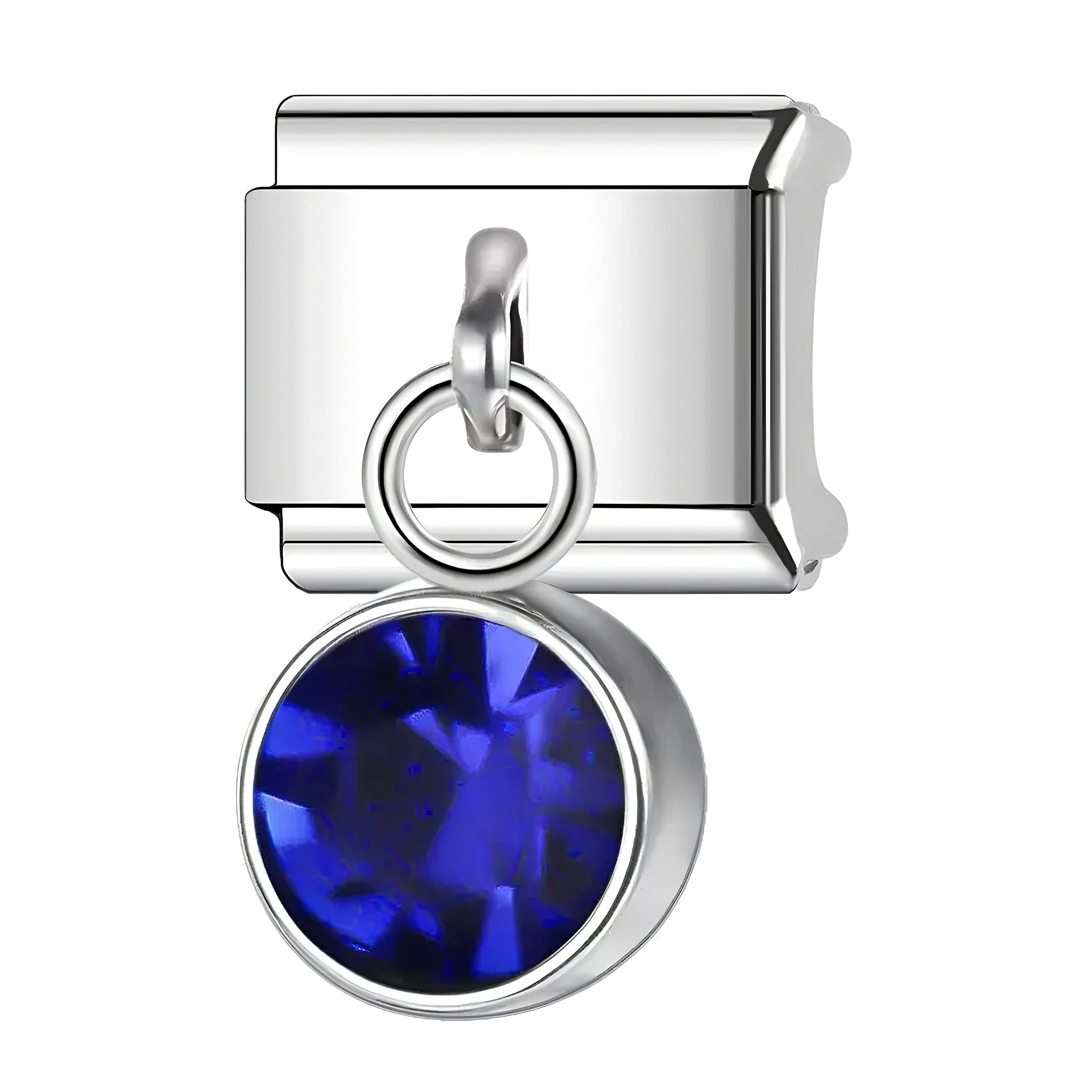 Wholesale Italian Charm Bracelet 9mm DIY Splicing Colorful Birthstone Round Pendant Stainless Steel Composable Bracelet