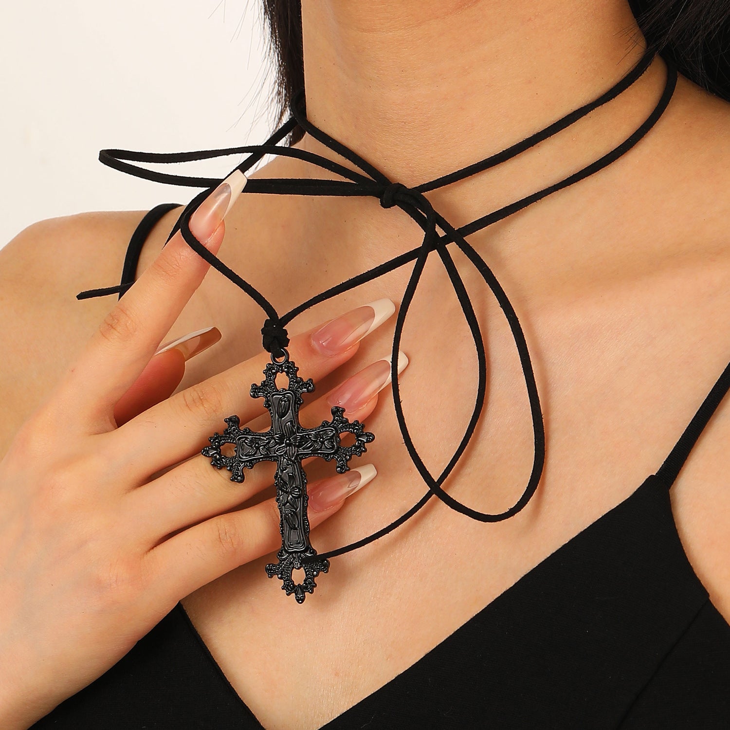 Wholesale Cross Pendant Necklace  Retro Gothic Punk Fashion  Necklace
