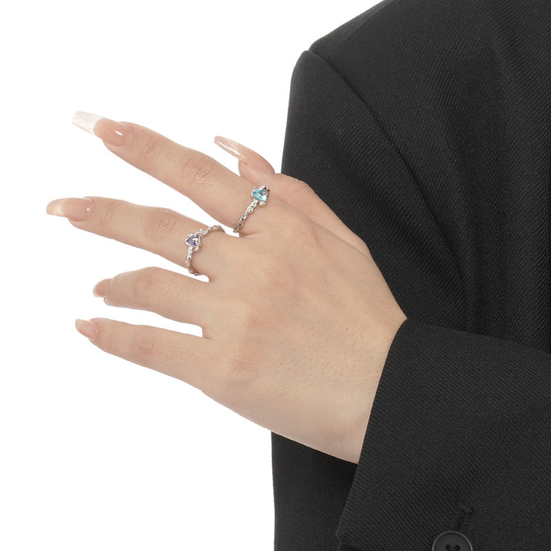 Wholesale  S925 sterling silver texture lovely ring