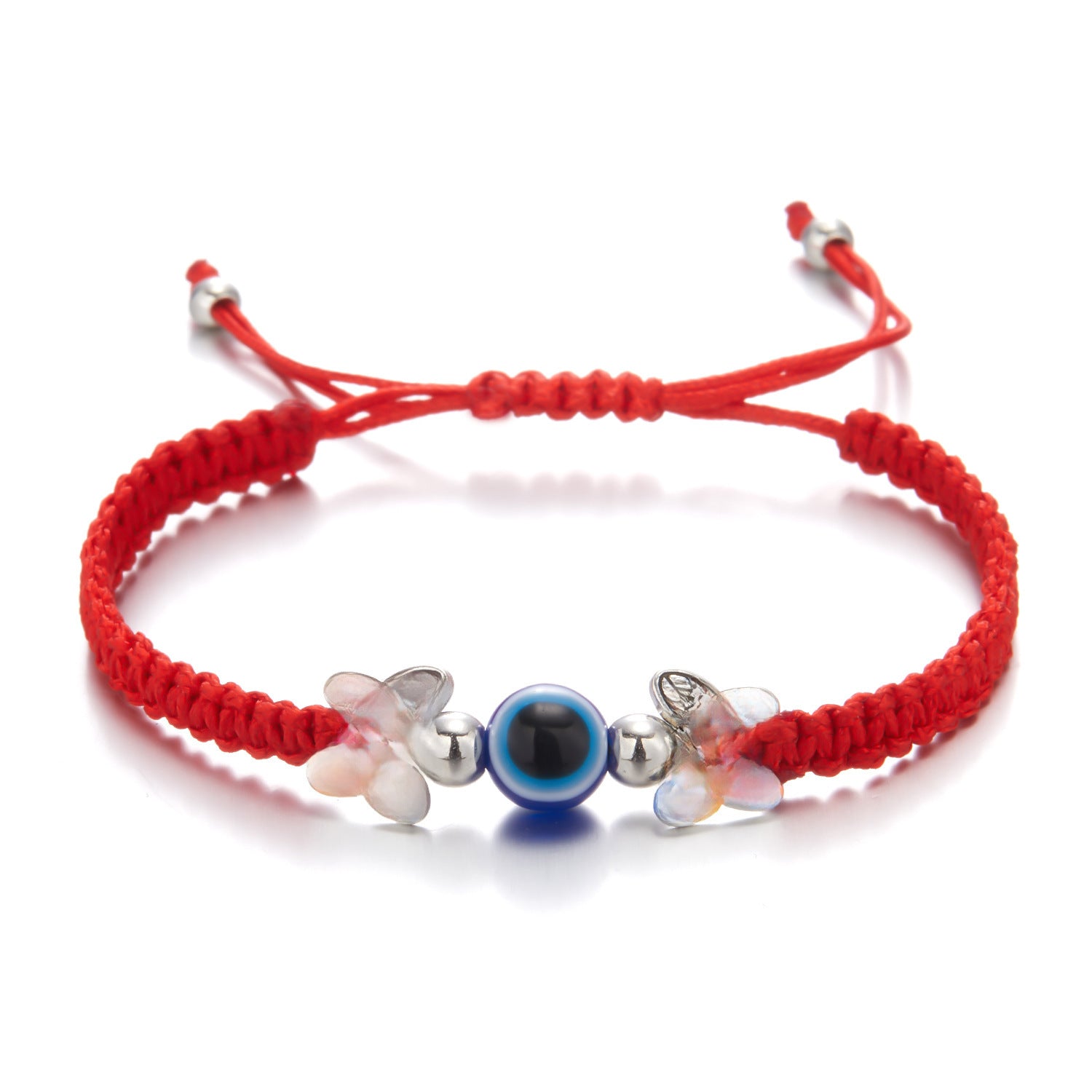 Wholesale Adjustable Palm Blue Eyes Red Rope Braided Hand