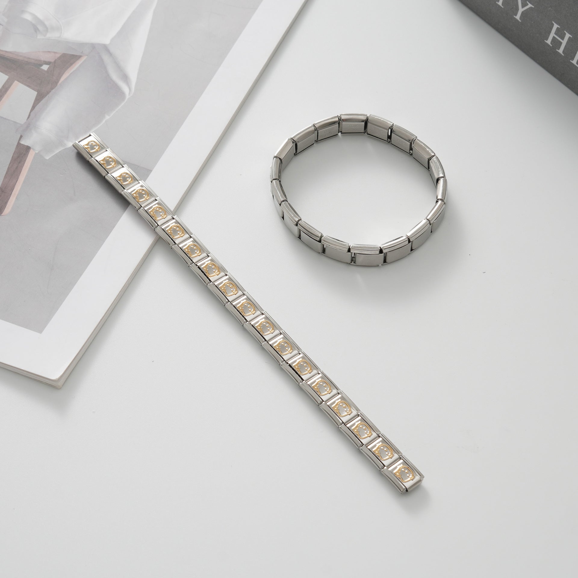 Wholesale Italian Charm Bracelet 9mm DIY Splicing Cute Creative Stainless Steel Composable Bracelet