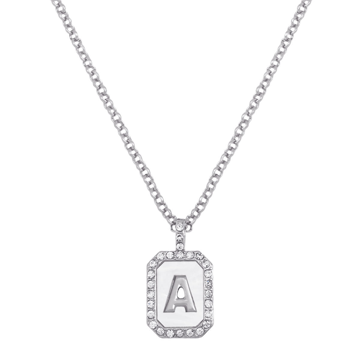 Wholesale Letter Diamond Set Alloy Necklace ACC-NE-JiaQi001