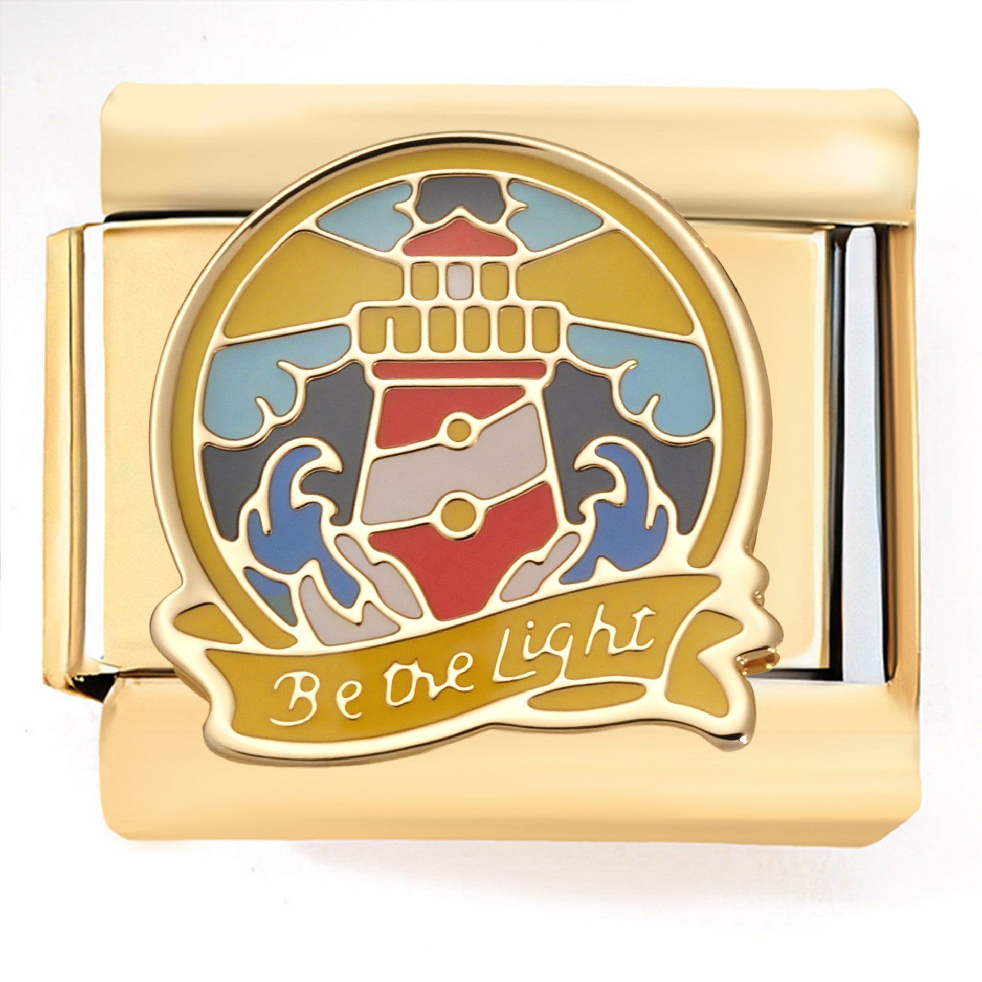 Wholesale Italian Charm Bracelet 9mm DIY Gold-Plated Navigation  Creative Stainless Steel Composable Bracelet