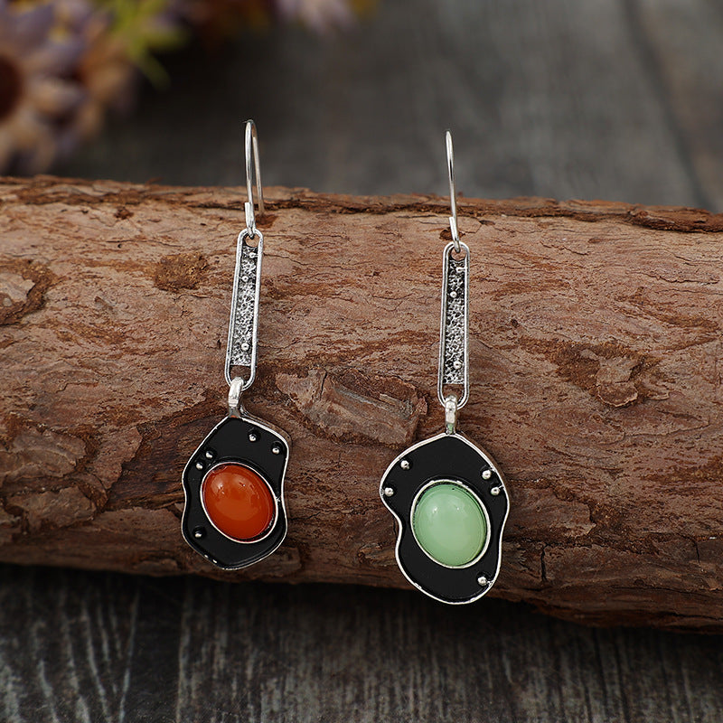 Wholesale Retro Style Irregular Round Alloy Earrings Fashion Accessory for Boutique Resale