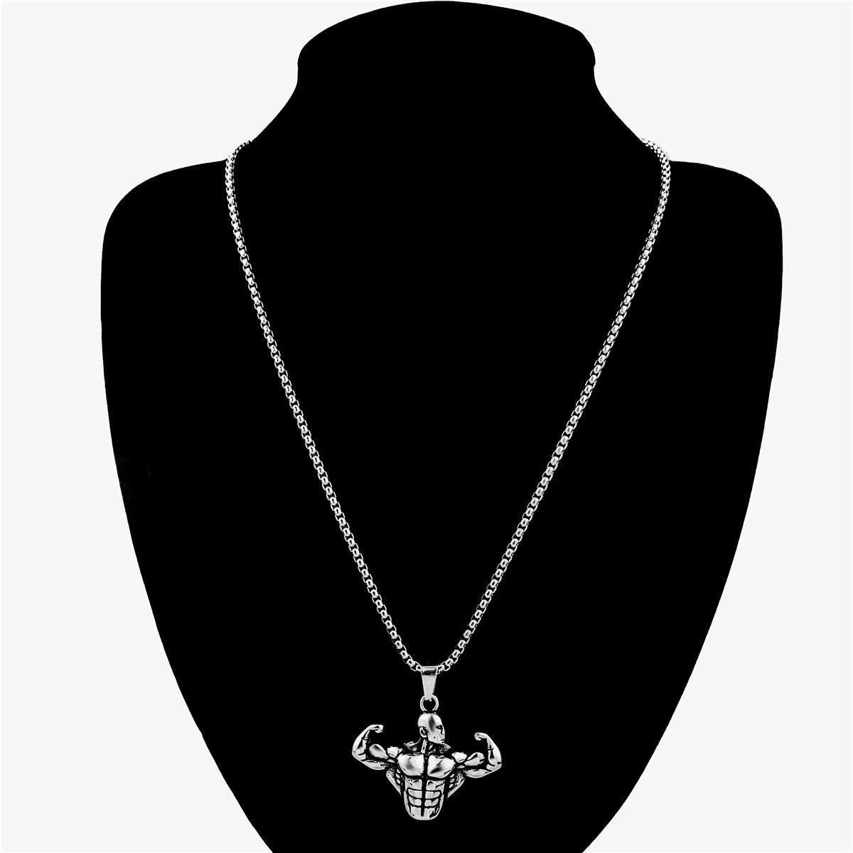 Wholesale Vintage Men's Sports Fitness Necklace Stainless Steel ACC-NE-Ruig004