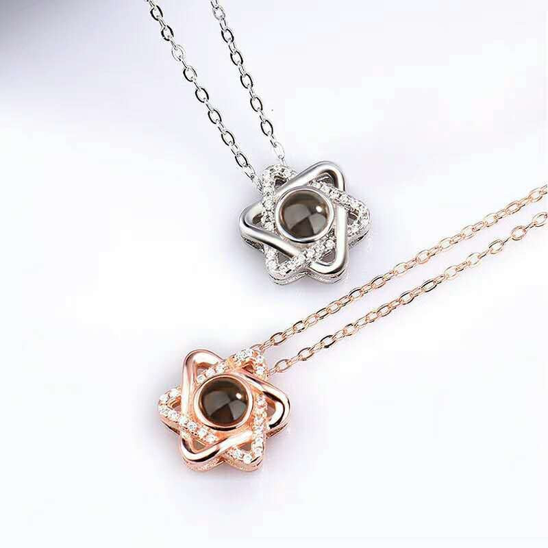 Wholesale Valentine's Day I Love You Projection Clavicle Necklace ACC-NE-Shiyu001