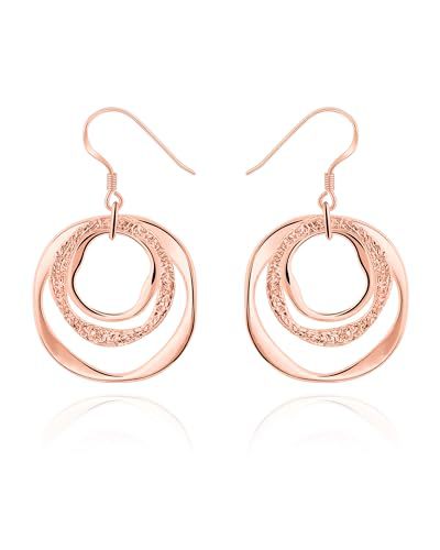 Wholesale Copper Plated Two-Tone Geometric Earrings for Women Chic Jewelry Accessory