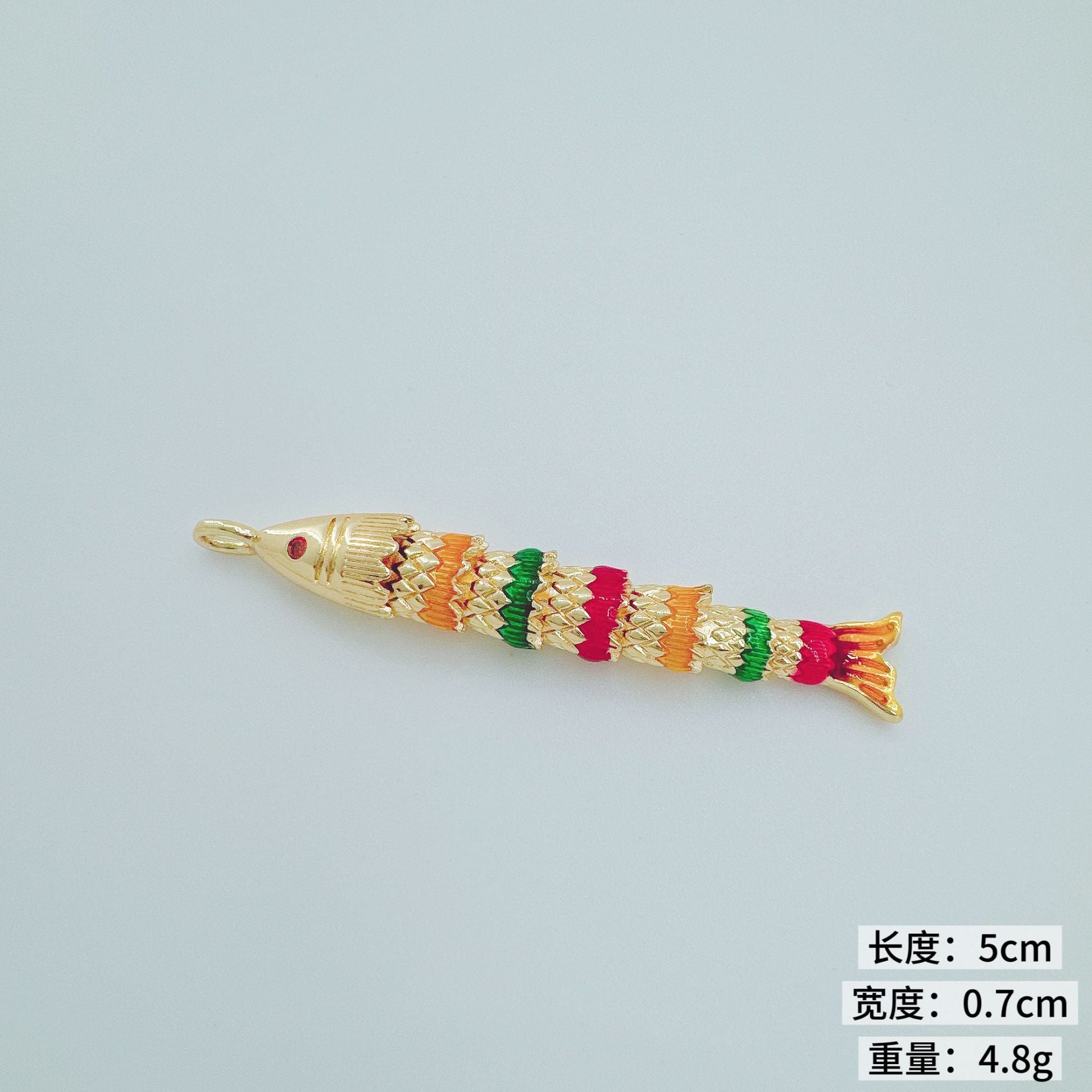 Wholesale Electroplated Copper Colorful Koi Fish Necklace Ocean Series Jewelry Accessory