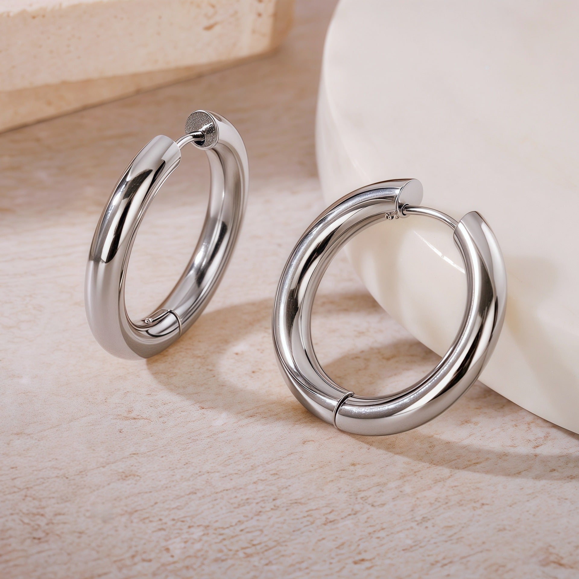 Wholesale Titanium steel hoop earrings