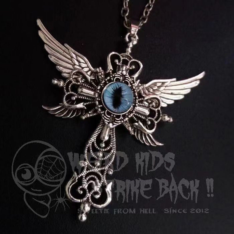 Wholesale Natural Blue Devil's Eye Pendant Jewelry Creative Necklace