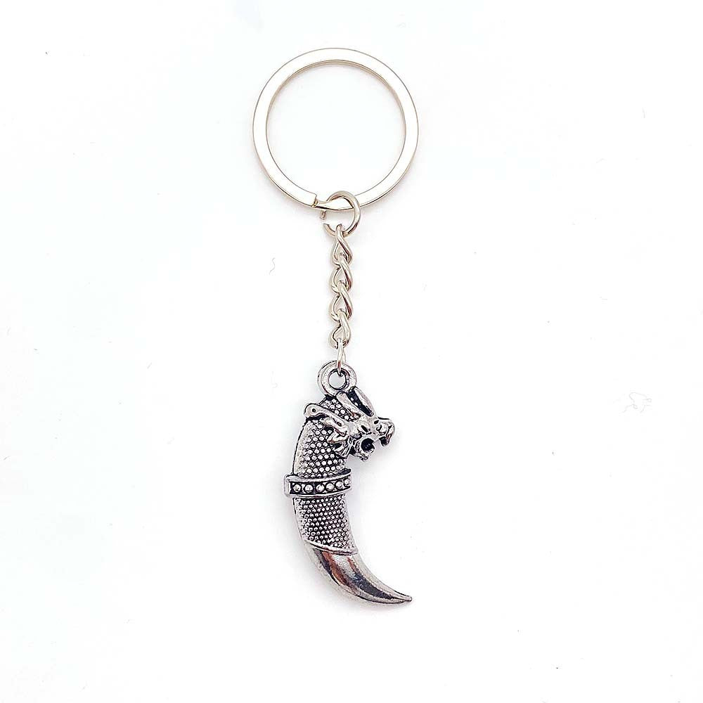 Wholesale Wolf Tooth Car Keychain Pendant,  a Trendy Hip-Hop Metal Keyring Fashion Accessory,  Great for Gifting or Boutique Resale