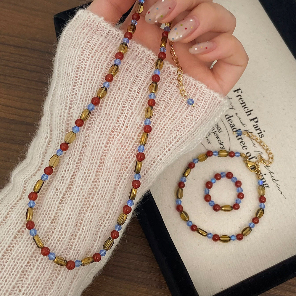 Wholesale  Red Agate Dopamine Necklace  Jewelry