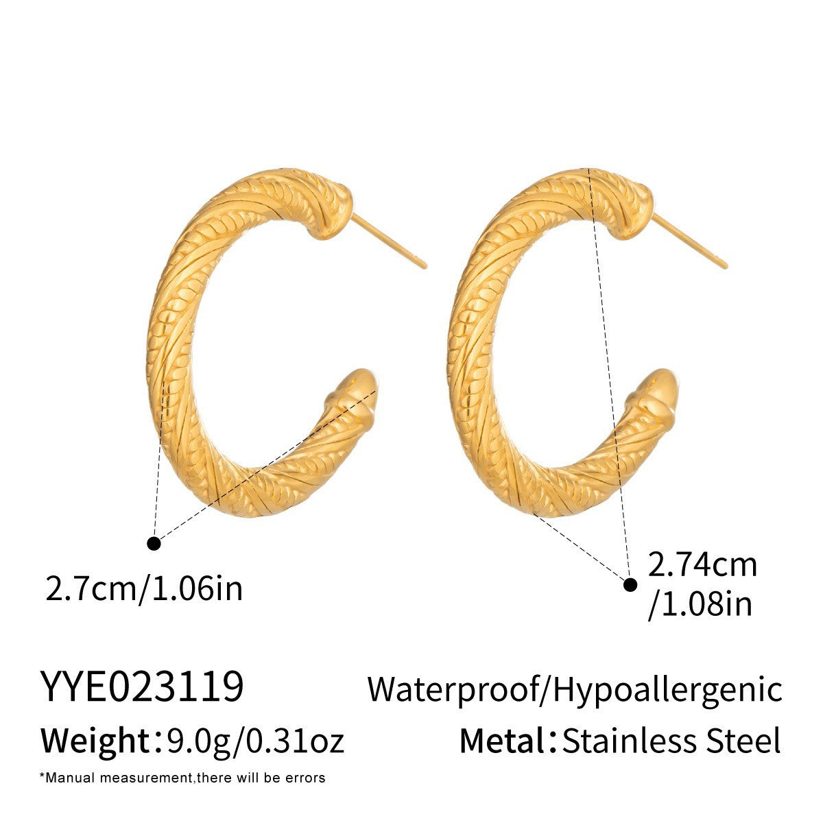 Wholesale Trendy 18K Gold Plated Stainless Steel Floral Earrings Set for Women Boutique Resale Jewelry Accessory