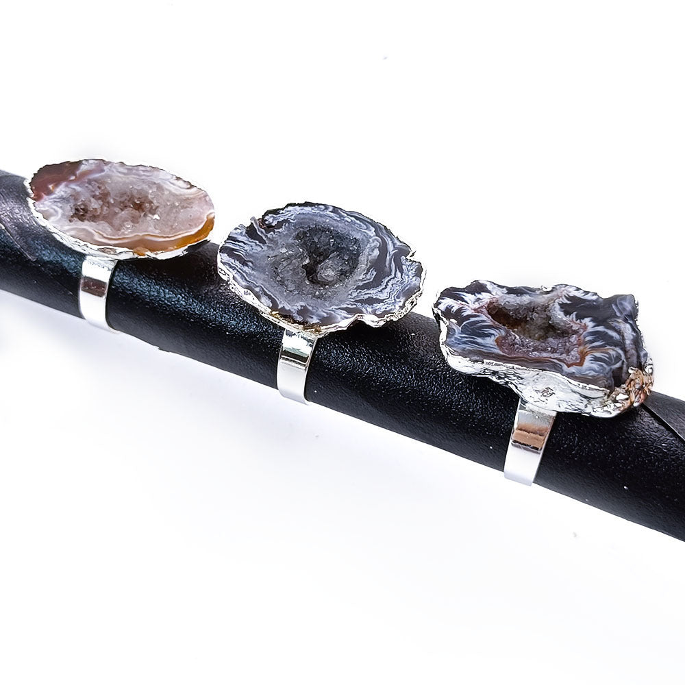 Wholesale Natural  Crystal hole ring