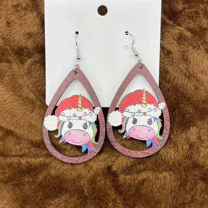 Wholesale Christmas Creative Cute Cartoon Santa Claus Earrings ACC-ES-KangD001