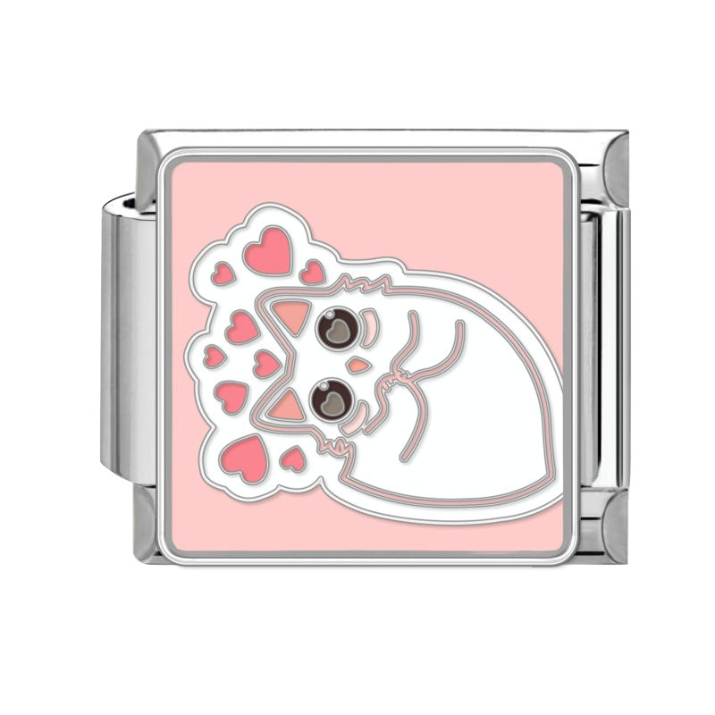 Wholesale Italian Charm Bracelet 9mm DIY Splicing Cartoon Pet Series Stainless Steel Composable Bracelet