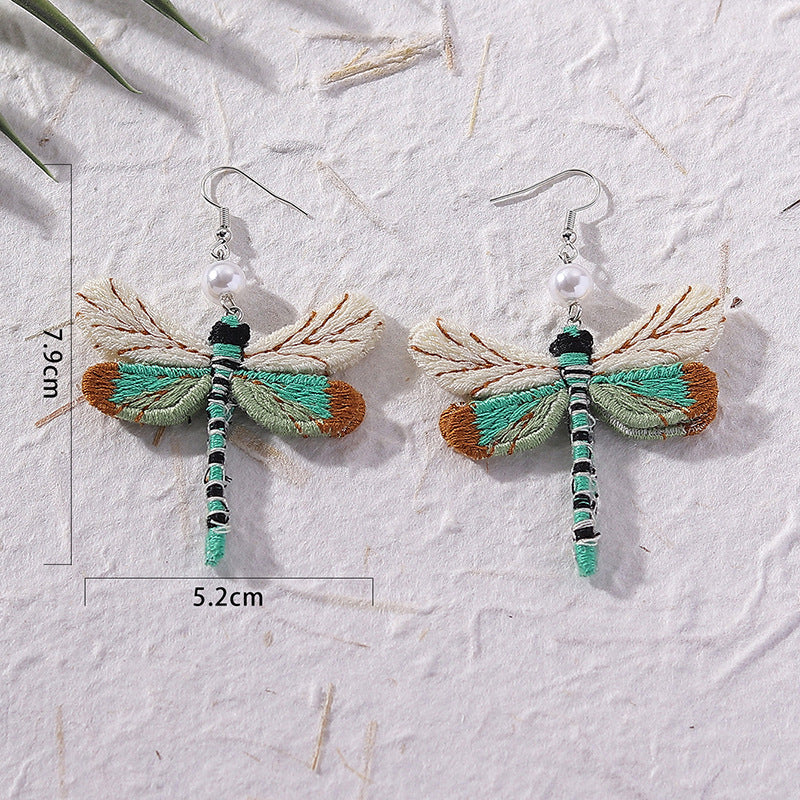 Wholesale Alloy retro Dragonfly earrings