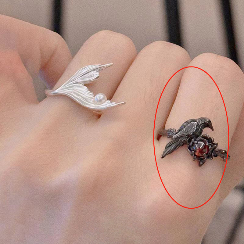 Wholesale Silver White Fishtail Ring