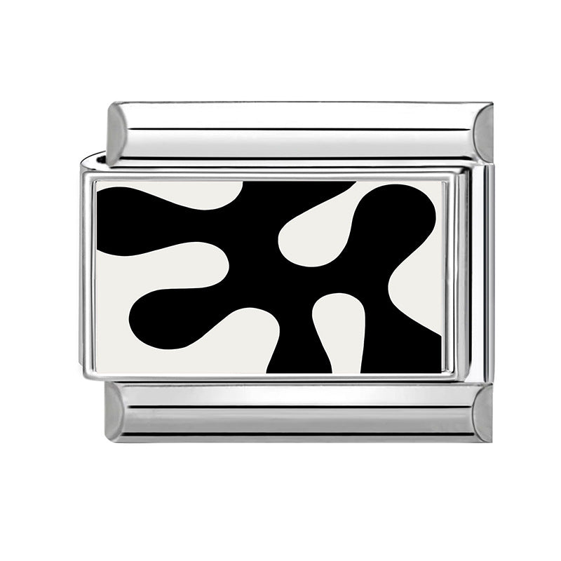 Wholesale 9mm Italian Charm Starter Bracelets DIY square Single Section Creative Stainless Steel Composable Bracelet