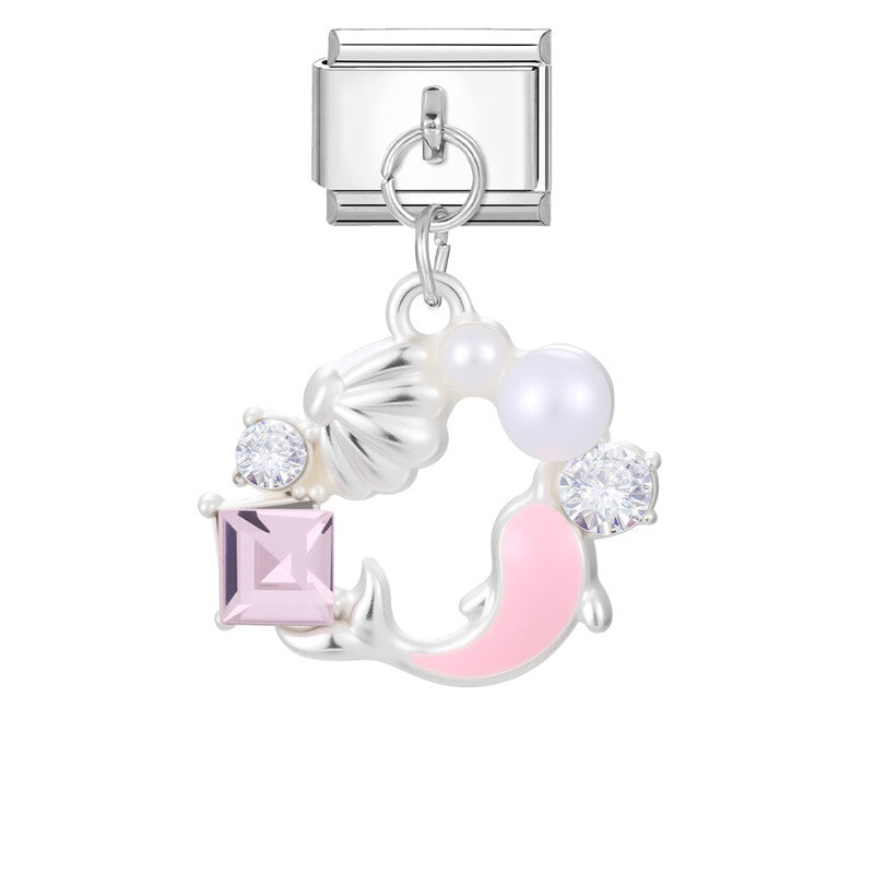 Wholesale Italian steel pendant bracelet module accessories necklace DIY