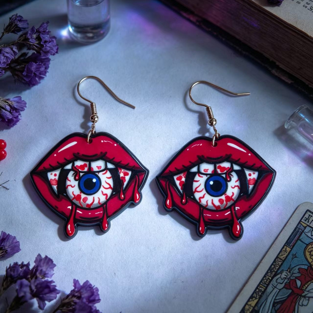 Wholesale Acrylic  Eyeball Pendant Necklace Dark Style Fashion Jewelry Accessory for Resale