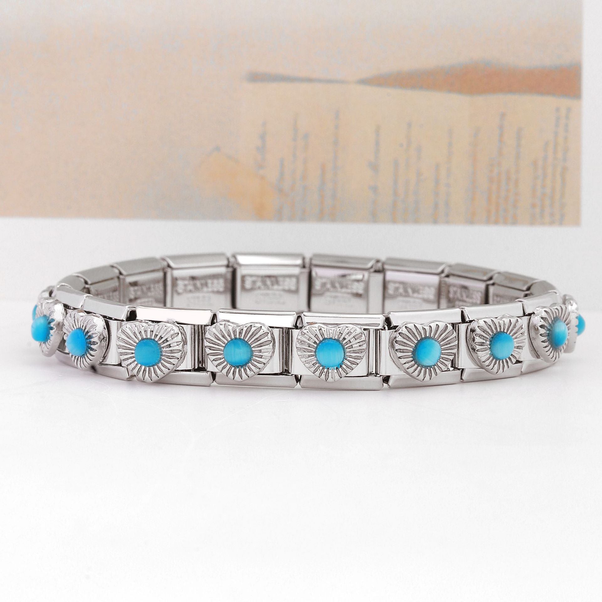 Wholesale Italian Charm Bracelet 9mm DIY Splicing Cute Cartoon Stainless Steel Composable Bracelet