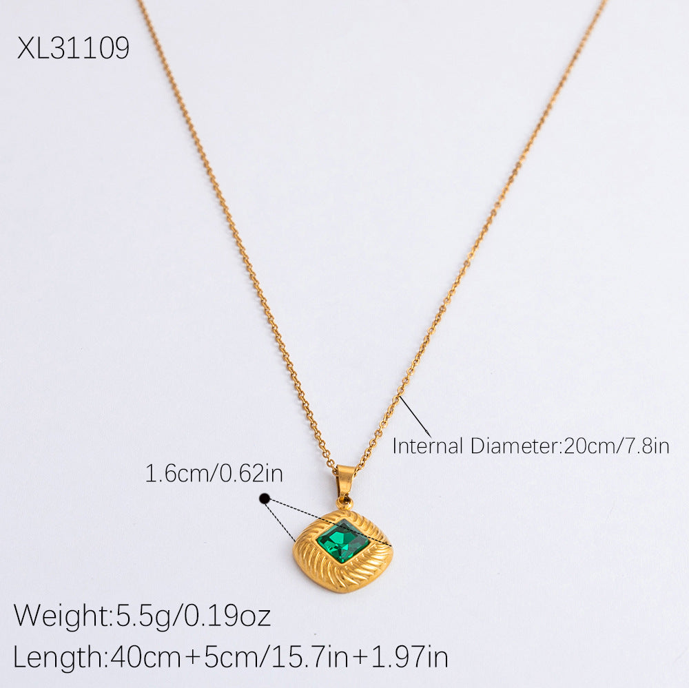 Wholesale Vintage Diamond Heart Shape Freshwater Pearl Stainless Steel Choker Necklaces ACC-NE-YuHui012