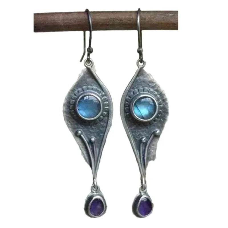 Wholesale Craftsman Handmade Blue Moonstone Earrings