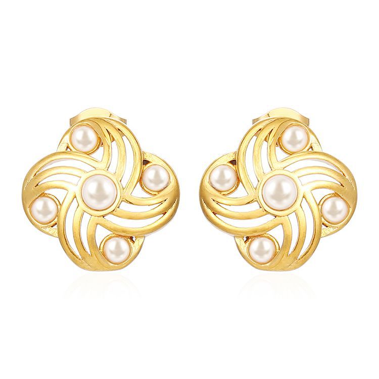 Wholesale Stainless steel pearl earrings